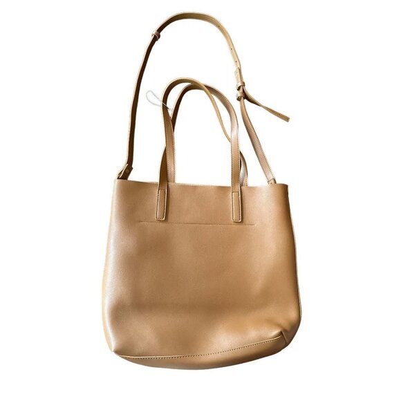 Henny & Lev Brown Vegan Leather Shoulder Strap Tote - Picture 1 of 7